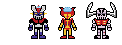 Personajes pixelados